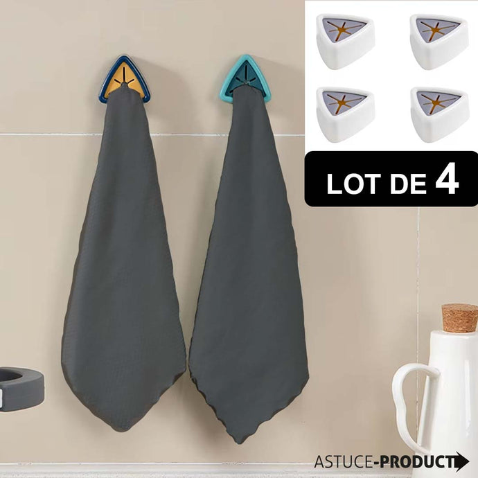 ACCROCHES CHIFFONS ADHÉSIFS (lot de 4)