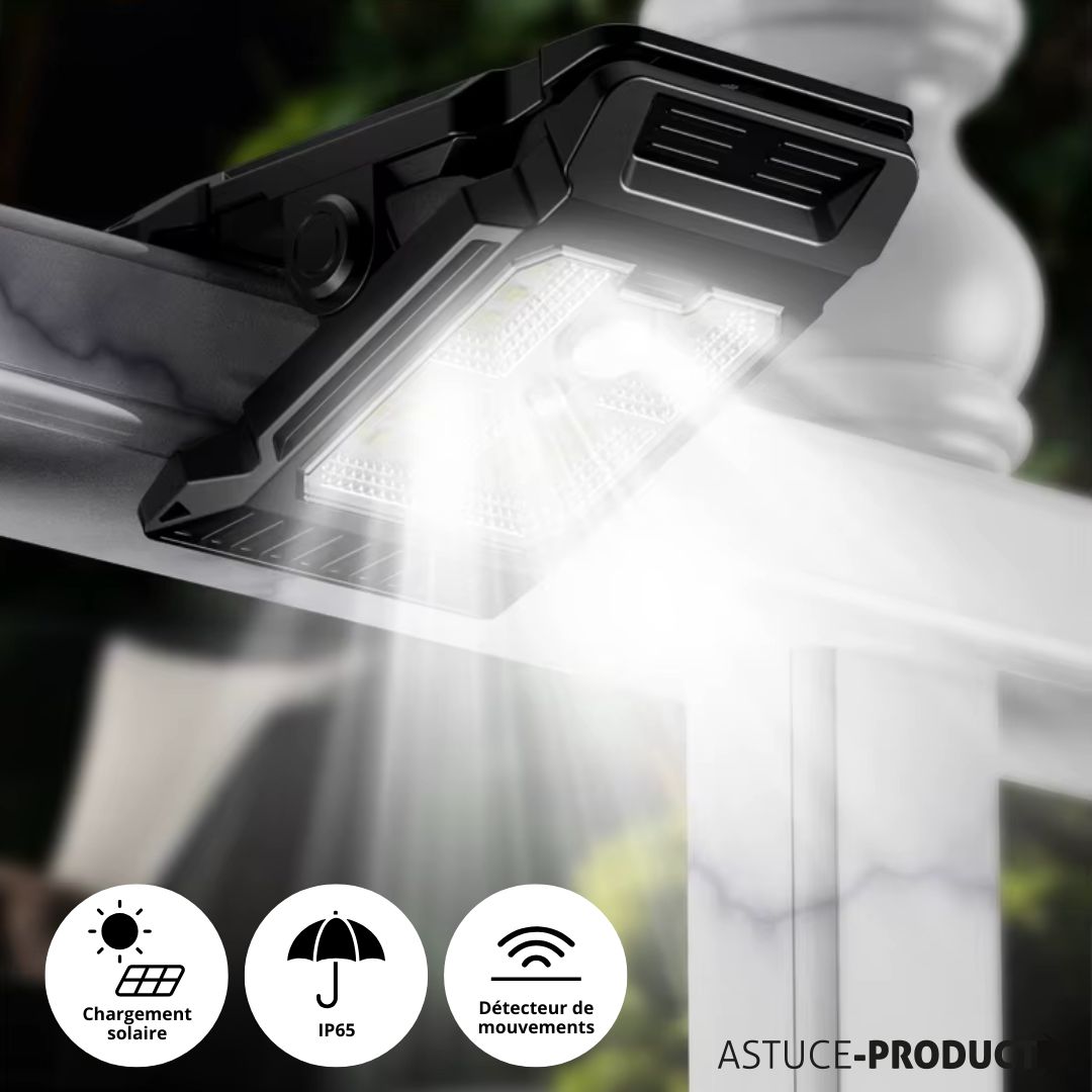 LUMI™ lampe solaire à pince - détecteur de mouvements